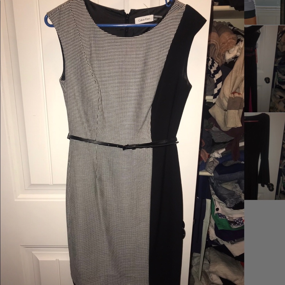 Calvin Klein size 4 belted dress
